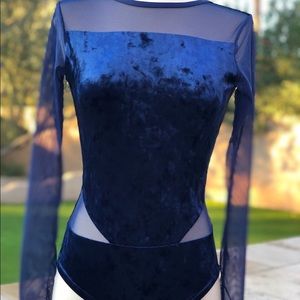 Blue Velvet Leotard